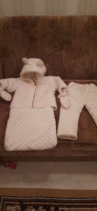 Комбінезон 2в 1 зимовий 62-74р. теплий вовна