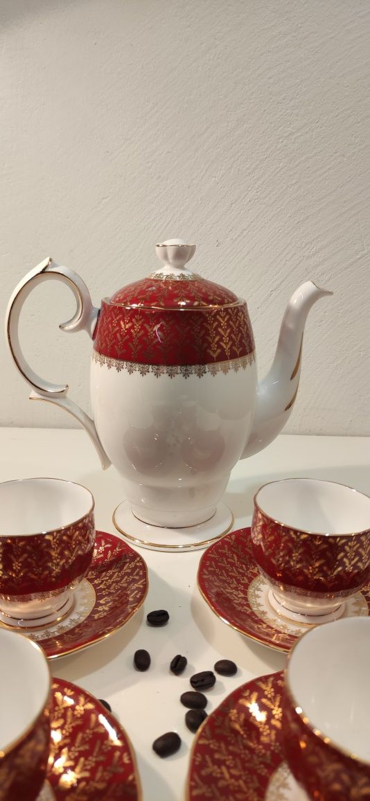Piękny serwis kawowy do mokki  vintage angielska porcelana