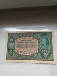 Polska banknot kolekcjonerski 10 Marek Polskich 1919 rok