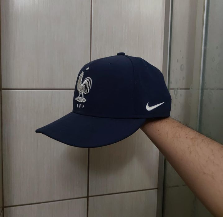 czapka basic sportowa Nike France National sportowa szara niebieska gr