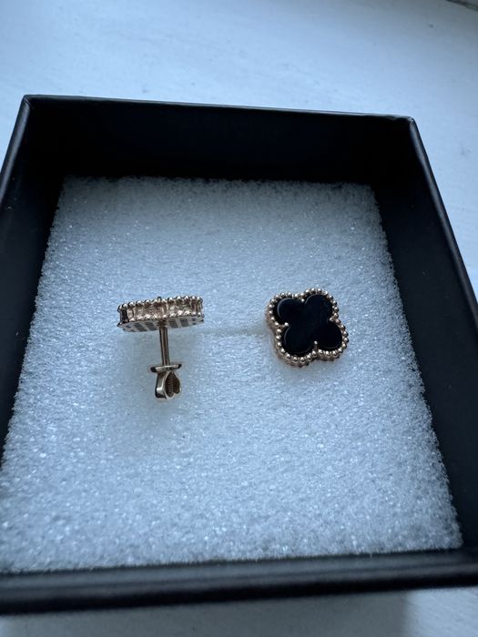 Золоті сережки клевер ван кліф 585