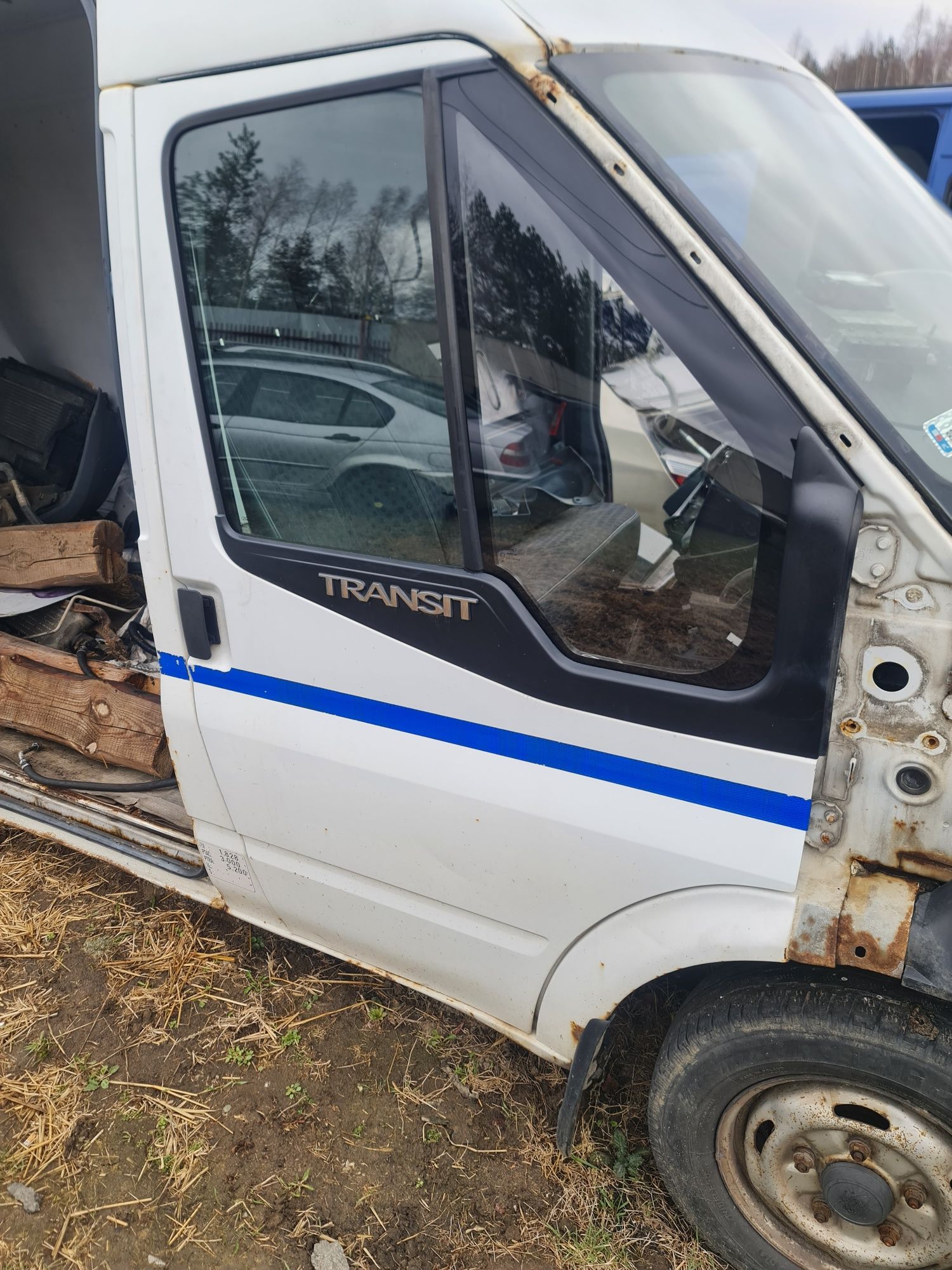 Drzwi ford transit mk7 mk6 . Białe.  Ładne zdrowe .