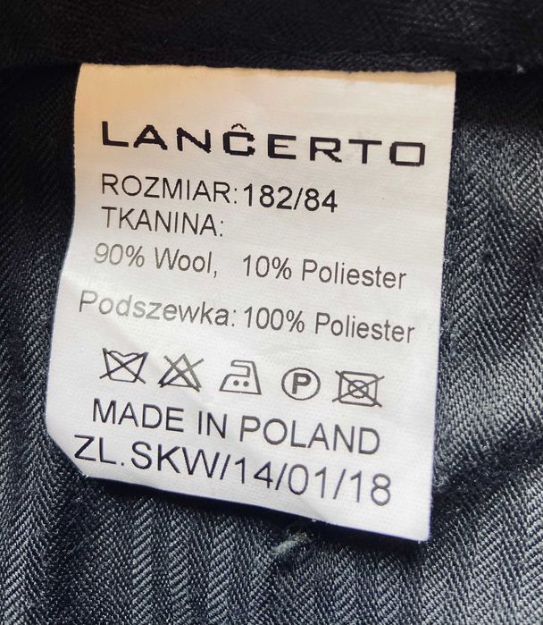Garnitur Lancerto Marynarka:182/95 Spodnie:182/84