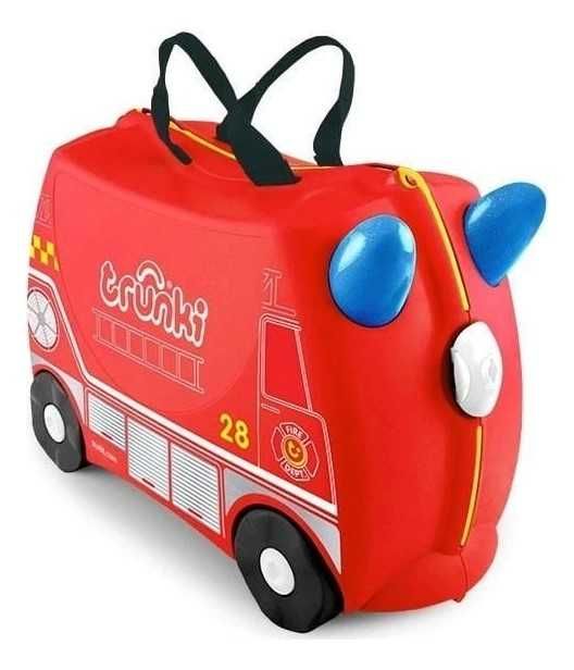 TRUNKI Wóz Strażacki Frank, jeżdżąca walizka dla dziecka, kabinowa 18L