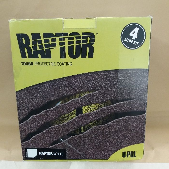 Защитное покрытие Raptor U-POL белое, 4 литра (не путать с колеруемым)