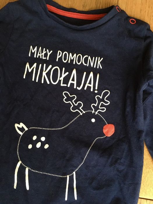 Body niemowlęce z napisem - Mały pomocnik Mikołaja 5.10.15 - 74