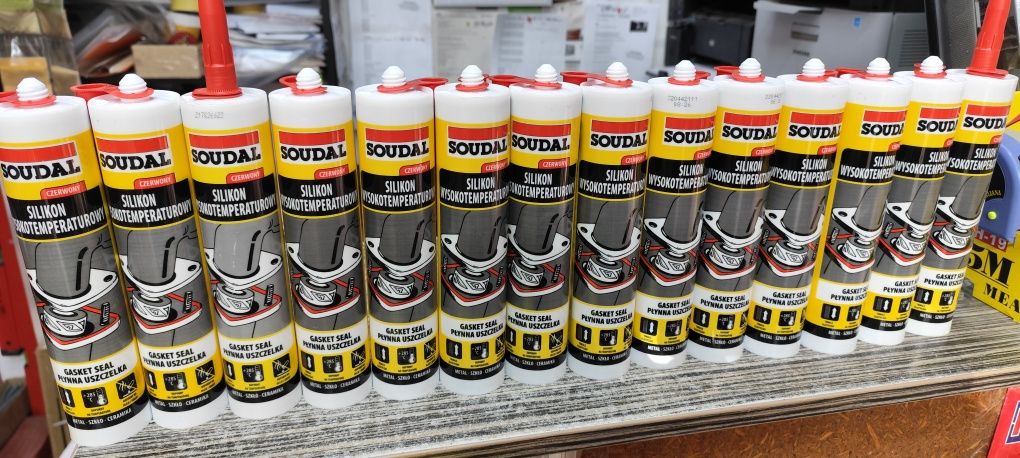 Silikon SOUDAL wysokotemperaturowy 285*C Płynna Uszczelka 280ML