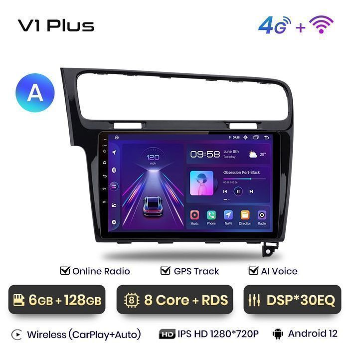 Radio nawigacja Volkswagen VW Golf 7 Android Auto 6GB 128GB