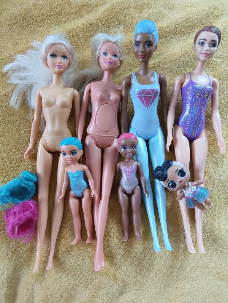 7 lalek barbie + lol