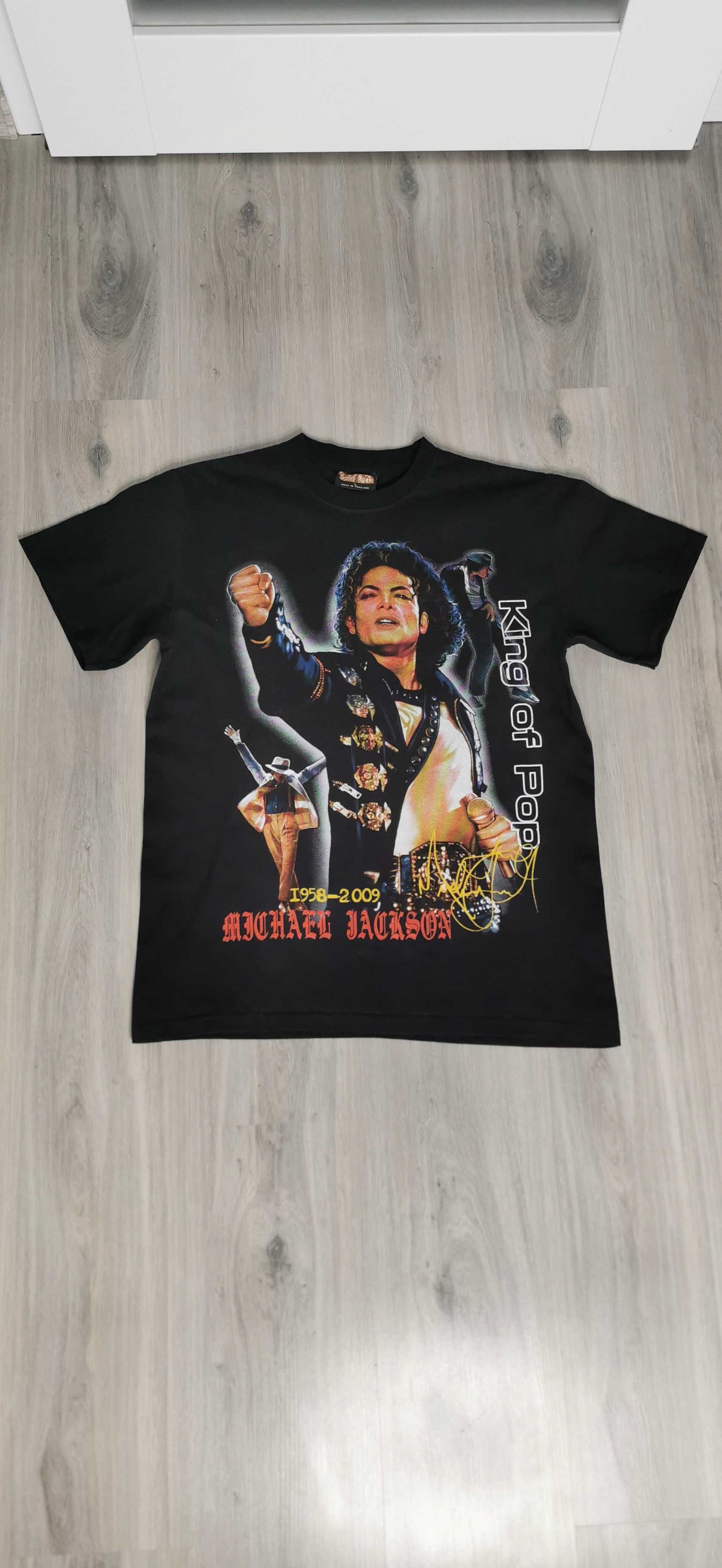 T-shirt Michael Jackson big print unisex rozmiar L black czarny