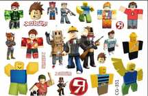 Tatuaże dla dzieci Roblox 2 arkusze