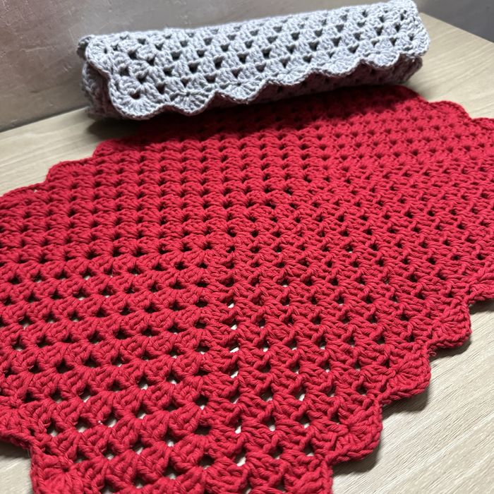 Sousplat de Crochet Modelo Retangular
