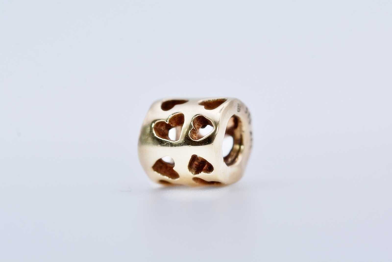 Oryginalny Charms Pandora Tunel Miłości Serca 585 2,42G