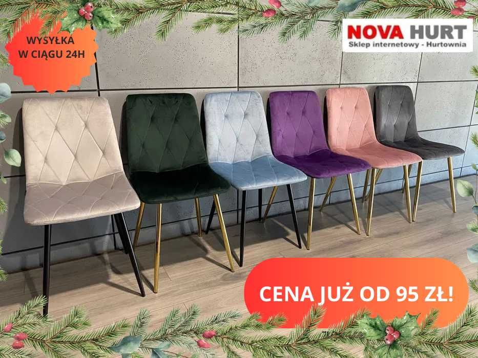 Krzesła do salonu kuchni jadalni tapicerowane BORGO marki LUGANO nowe