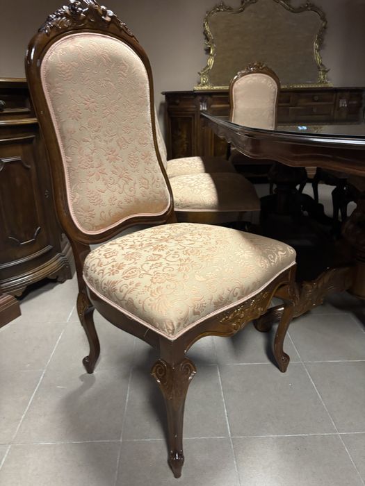 Piękny Włoski Stół 240 cm 8 Krzeseł / Foteli Meble Stylowe Italy