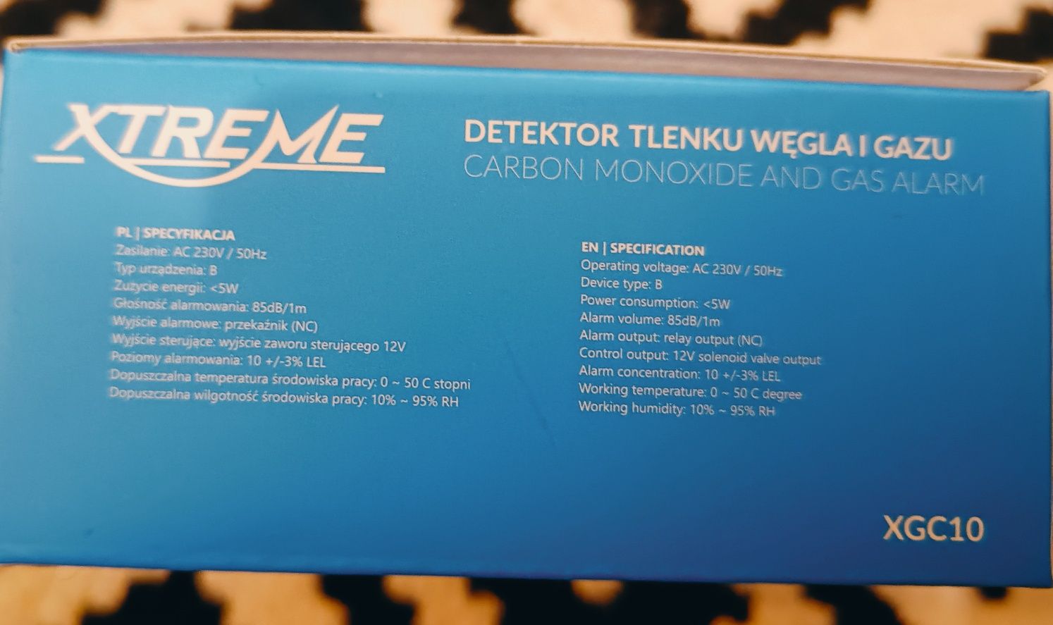 Detektor Czujnik Tlenku Węgla Czadu CO Czujka