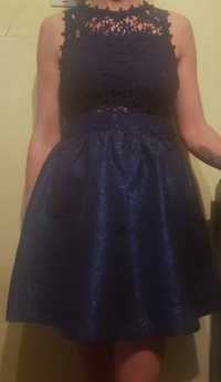 Molly bracken sukienka koktaljowa navy blue