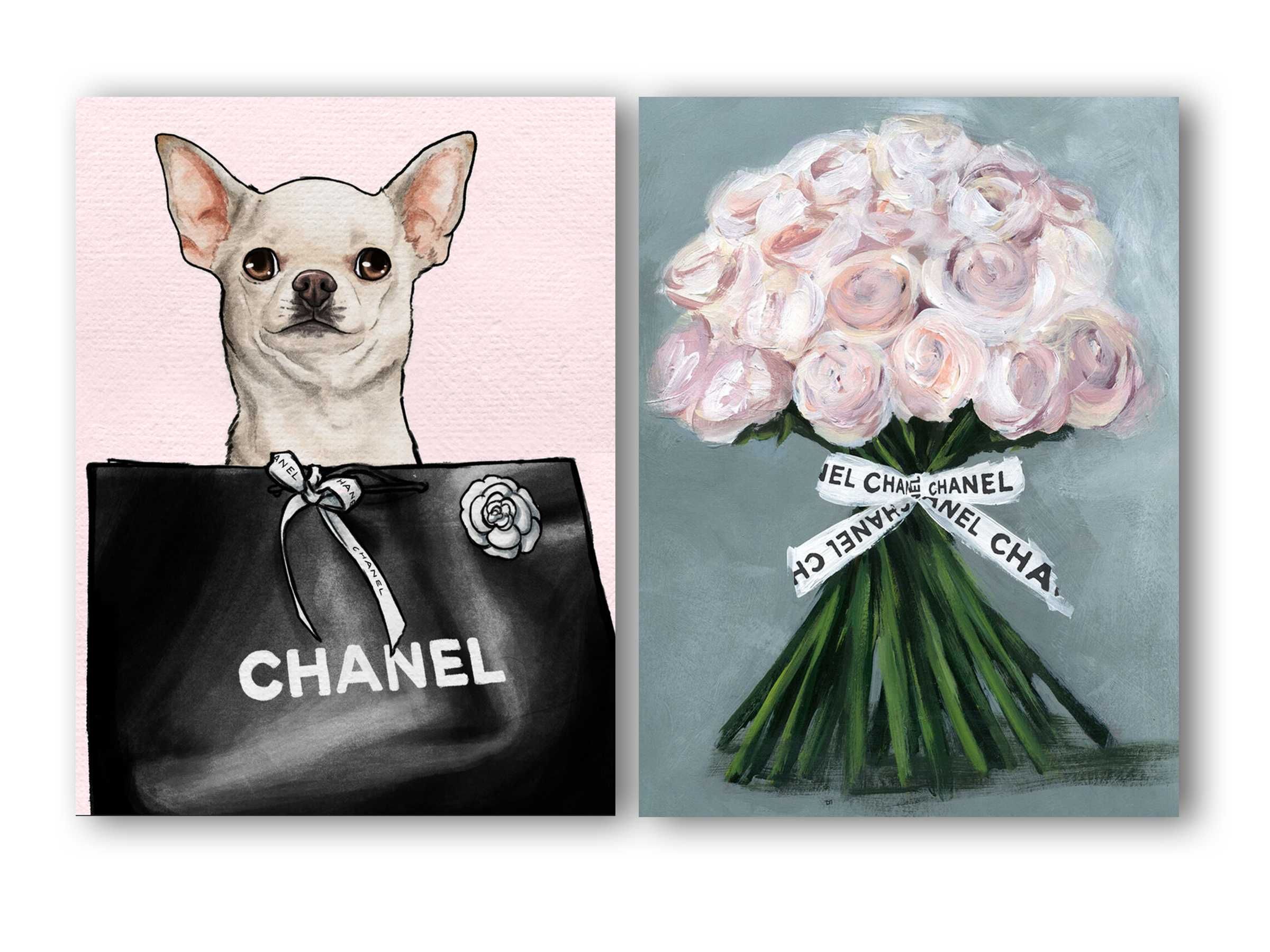 komplet 2 plakatów Chanel, Chihuahua