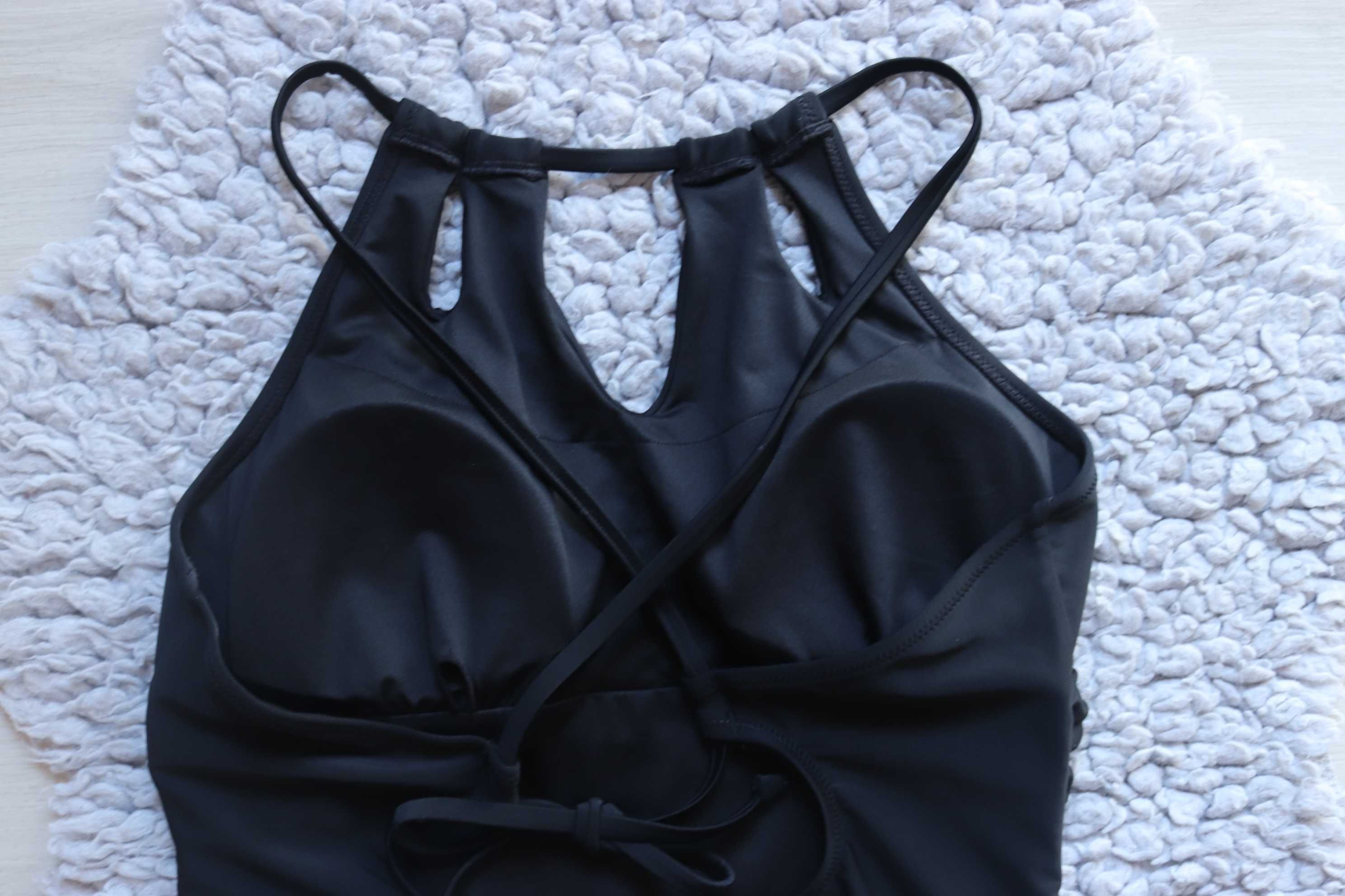 Cupshe czarny jednoczęściowy strój kąpielowy XL