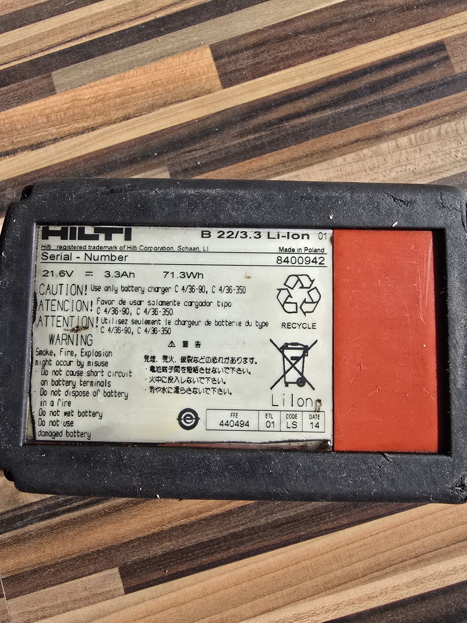 Bateria Hilti b22