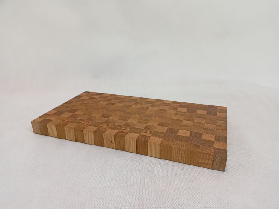 Deska do krojenia sztorcowa Dębowo - jesionowa 45x25 duża