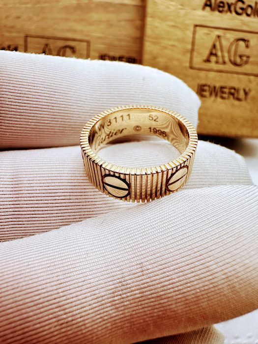 Золотое кольцо cartier 585 весом 6,52 грамма