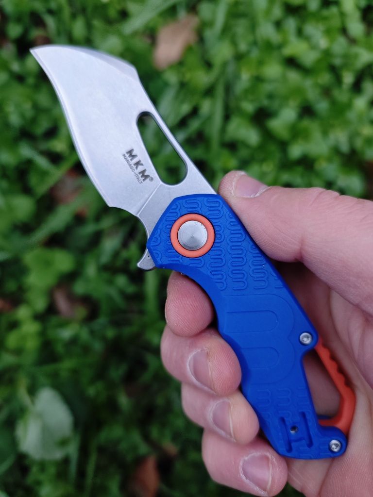 МКМ Isonzo Hawkbill blue FRN, мини нож , яркий брелоки edc