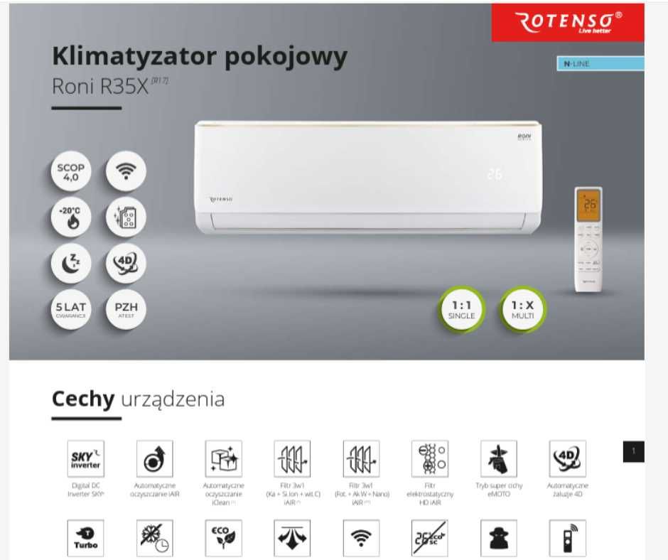 Klimatyzacja z pompą ciepła* sprzedaż, montaż, serwis *