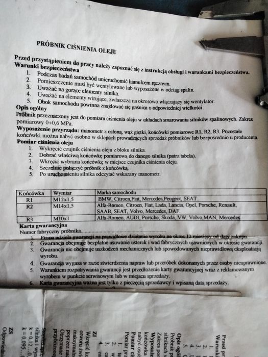 Urządzenie do diagnostyki silników