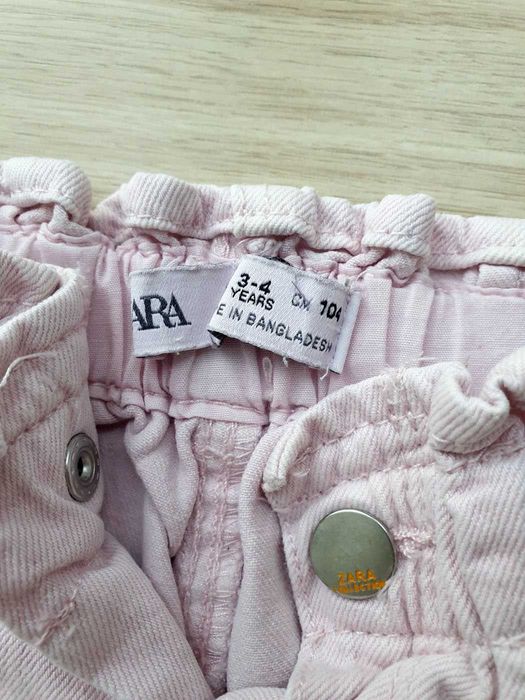 Zara spodnie mommy bag roz. 104 (3-4 lata)