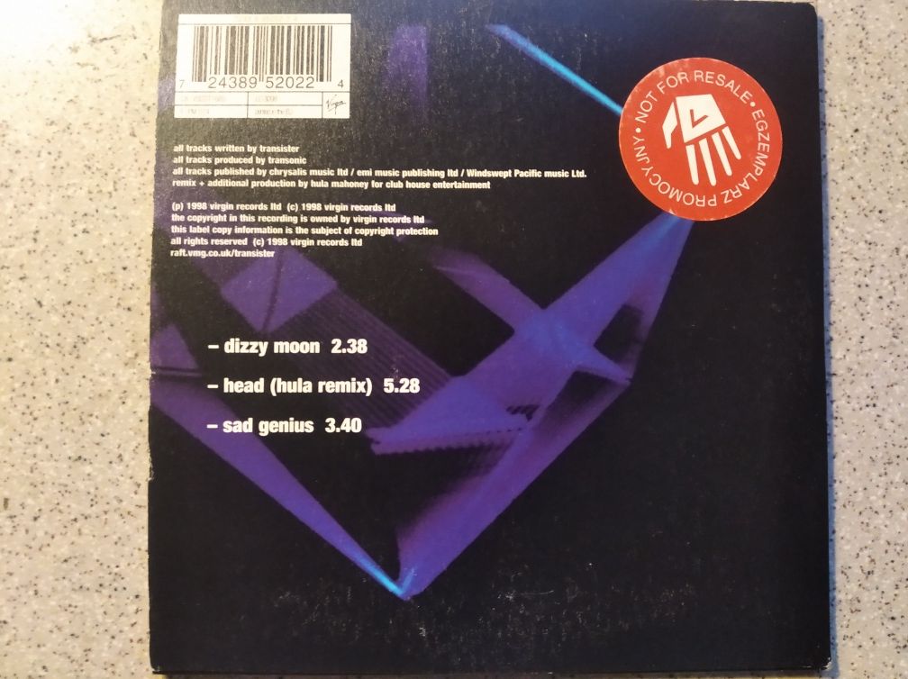 Maxi CD Transister Dizzy Moon Virgin 1998