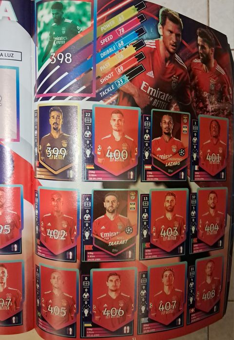 Panini e Topps, Cadernetas de cromos vazias.