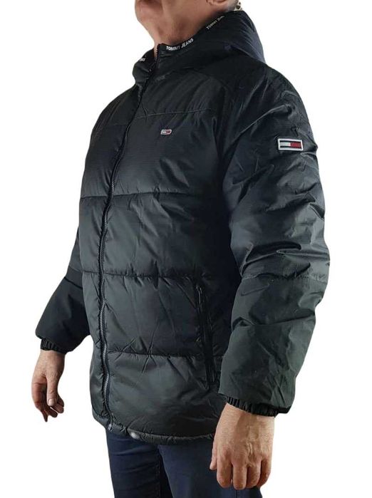 Tommy Hilfiger męska kurtka zimowa Tommy Jeans czarna pikowana - XXL