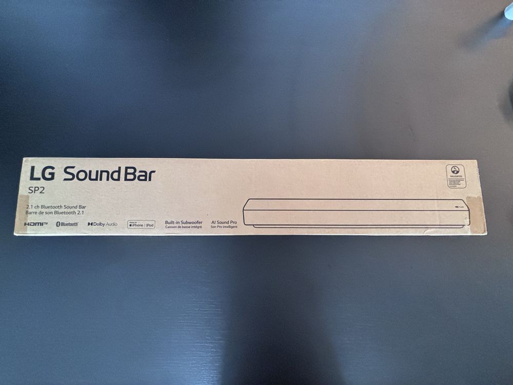 Soundbar LG SP2 (2.1 - 100 W - Subwoofer Incorporado)