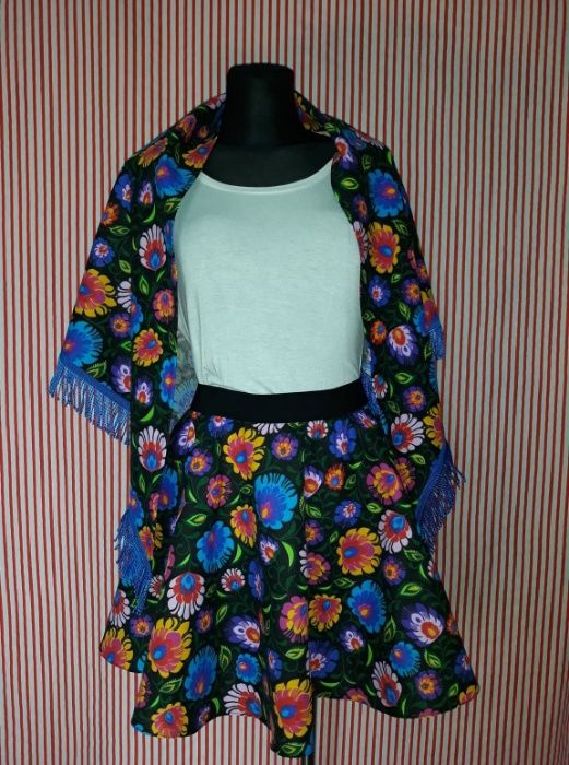 Chusta ludowa folk koło gospodyń