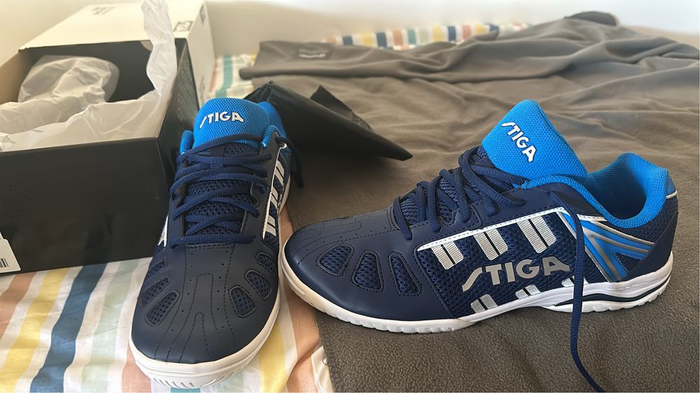 Sapatilha tenis de mesa Stiga 45 azul nunca usada