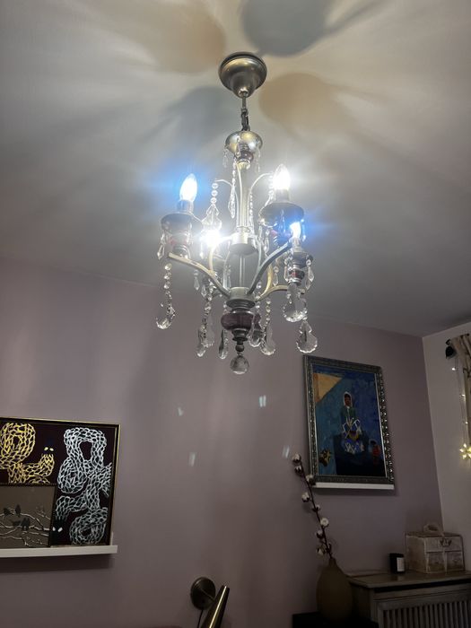 Lampa sufitowa glamour / Zyrandol krysztalowy