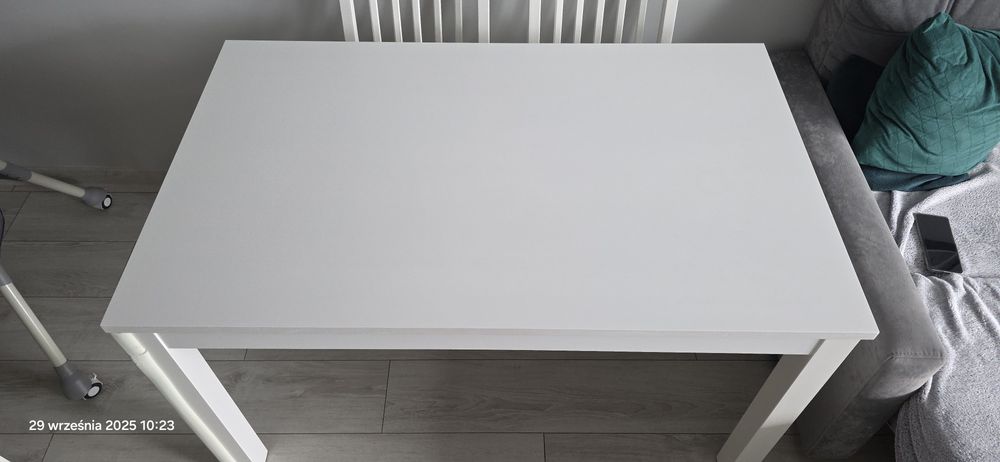 Stół biały 130/190x80cm lanberg