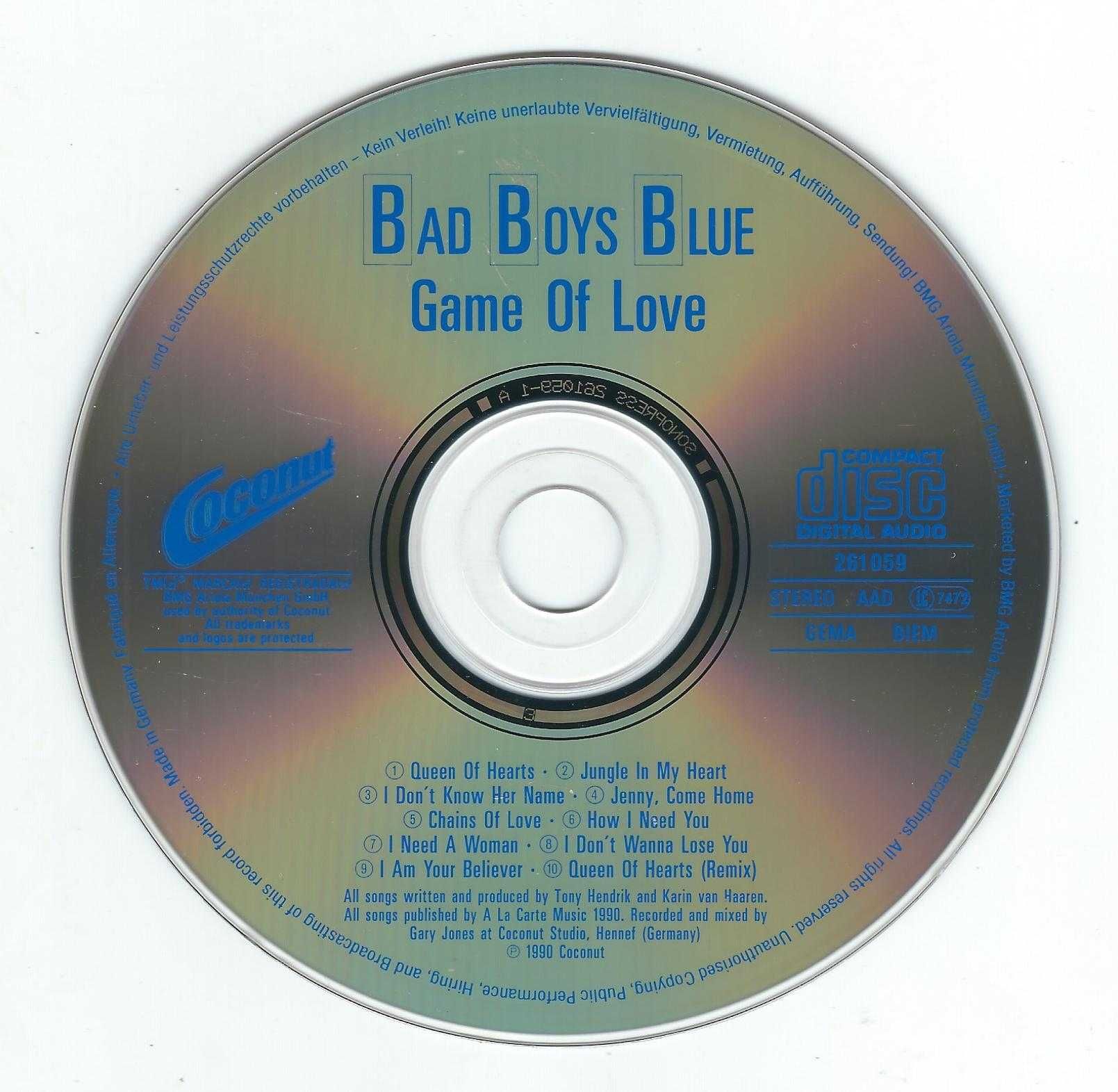 CD Bad Boys Blue - Game Of Love (1990) (Coconut)