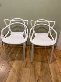 2 nowoczesne białe krzesła. NOWE