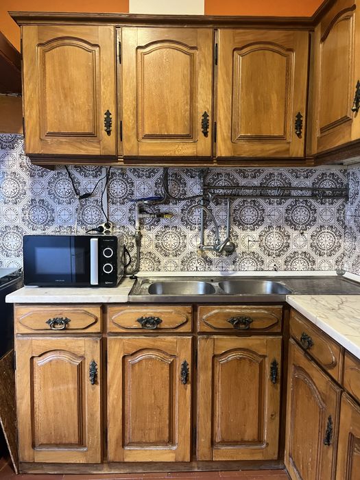 Moveis de Cozinha c/ Bancada Marmore e Pia da Loiça