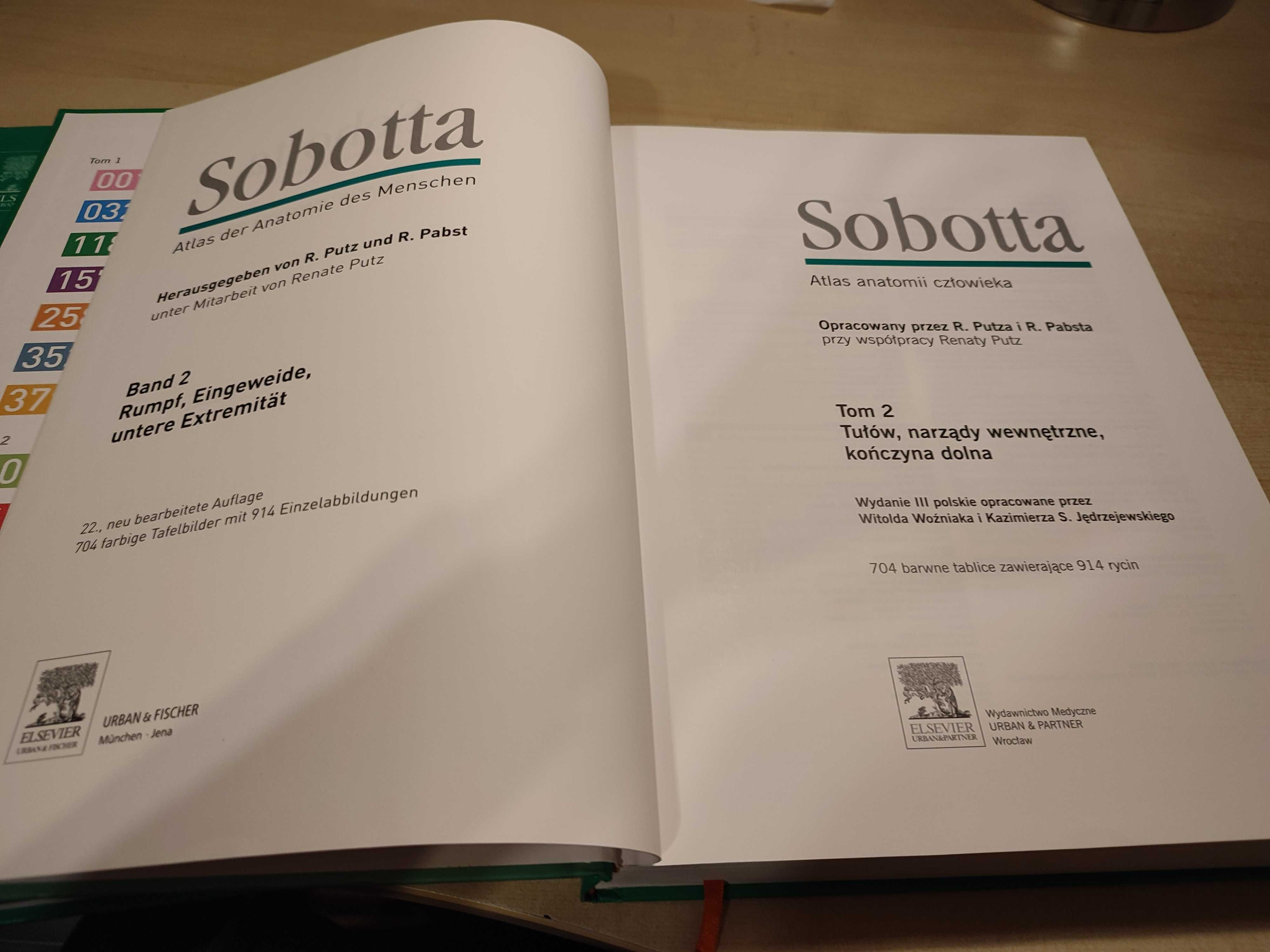 Sobotta Atlas Anatomii Prawidłowej Tom I i Tom II