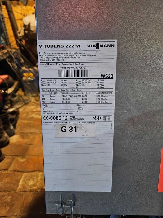 Viessmann Vitodens 222-W WS2B na części