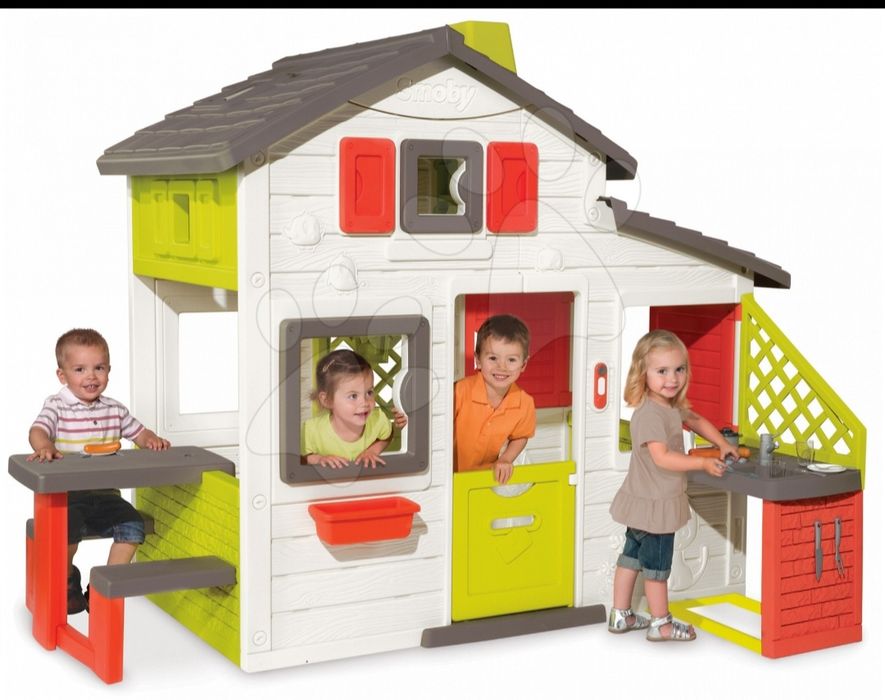 Domek smoby duży kuchnia okiennice dzwonek drzwi tanio dowóz