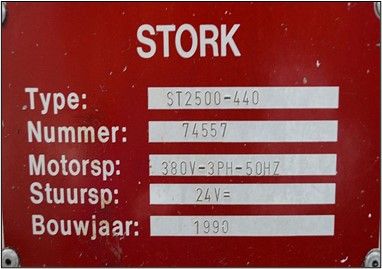 Wtryskarka STORK ST 2500 / 440