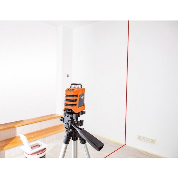 Laser Płaszczyznowy 15M 360 W Poziomie Statyw 1.5M Czerwony Neo