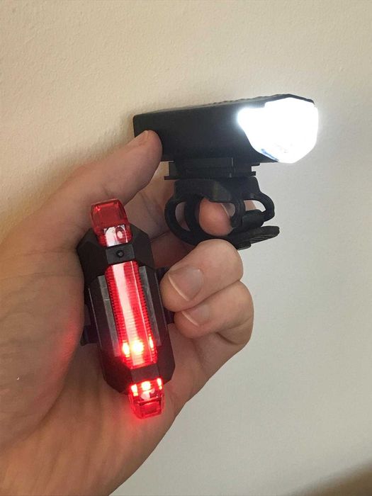 Lampki rowerowe przednia + tylna / latarka rowerowa / Bike LED Light