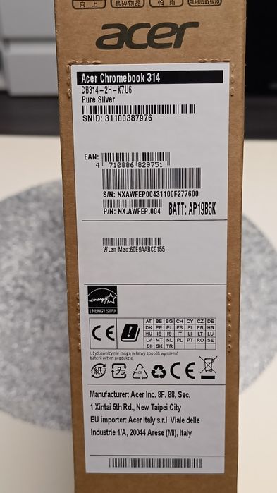 Chromebook Acer CB314 2H K7U6