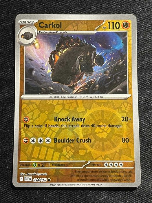 Carta Pokémon Carkol 94/162 Temporal Forces