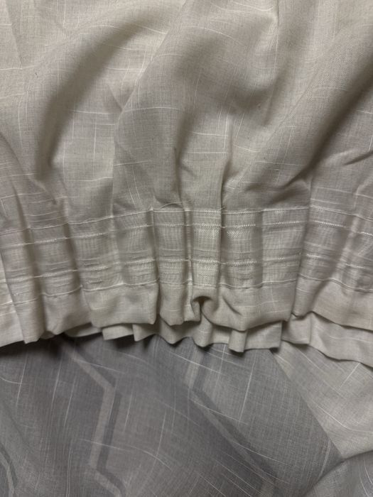 Штори, сірі штори, штори на гачках, фіранки, штори з візерунком